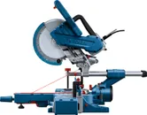 Fierăstrău circular cu mitră glisantă Bosch GCM 254 D cu ghidaj laser.