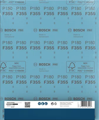 Rolă de șlefuit Bosch PRO C355 G180, foaie 230x280 mm.