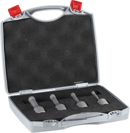 Set de freze ceramice Bosch PRO pentru carotaj uscat, în geantă de transport.