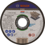 Disc de tăiere Bosch PRO pentru oțel inoxidabil și metal, 115 mm.