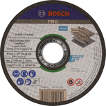 Disc de tăiere Bosch PRO pentru oțel inoxidabil și metal, 115 mm.