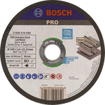 Disc de tăiere Bosch PRO pentru oțel inoxidabil și metal, 150 mm.