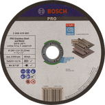 Disc de tăiere Bosch PRO pentru oțel inoxidabil și metal 180 x 1,6 mm.