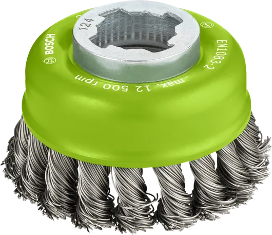 Perie cupă Bosch PRO din oțel inoxidabil X-Lock, 75 mm.