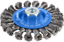 Disc abraziv Bosch PRO Metal cu sârmă grea 115 mm pentru polizoare unghiulare.