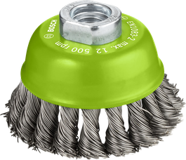 Perie cupă Bosch PRO din oțel inoxidabil, 75 mm, pentru polizoare unghiulare.