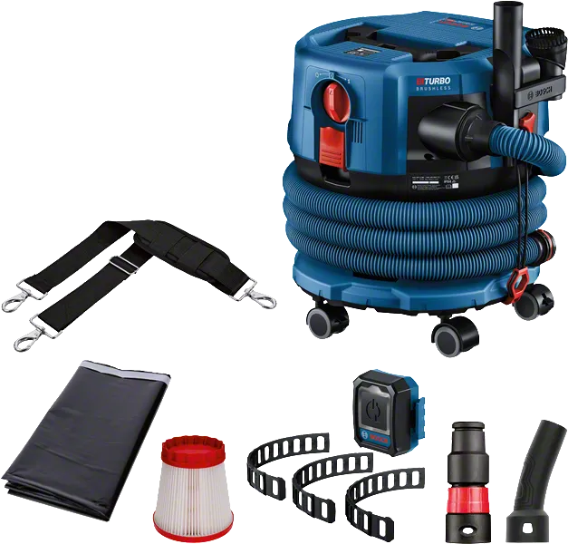 Aspirator umed-uscat fără fir Bosch GAS 18V-12 cu accesorii.