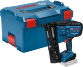 Pistolet de batut cuie fără fir Bosch GNH 18V-64 cu geantă de transport.