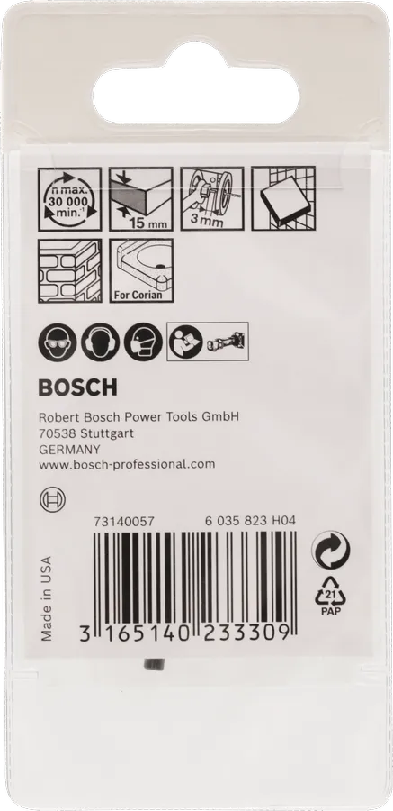 Burghiu Bosch pentru tăiat plăci ceramice de perete de 3,2 mm, pentru faianță și Corian.