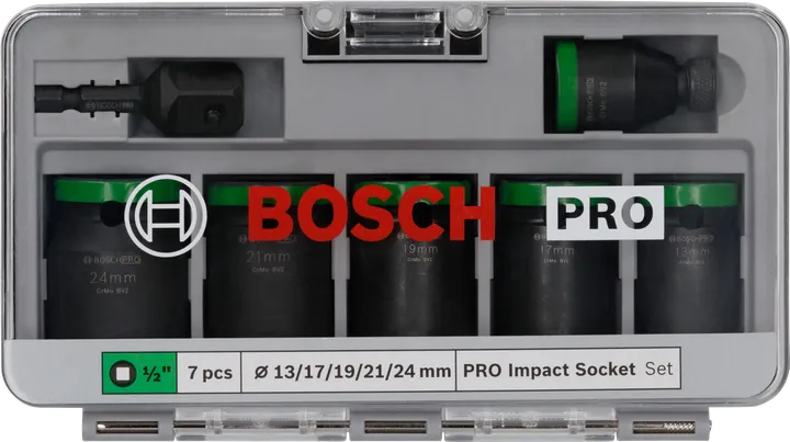 Set de chei tubulare cu adaptor PRO Impact