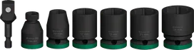 Set chei tubulare de impact Bosch PRO cu adaptor, 7 piese.