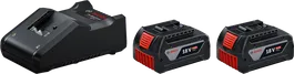 Set de pornire cu baterie Bosch de 18V cu încărcător și două baterii de 4Ah.