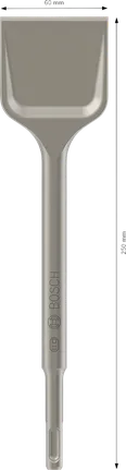 Daltă tip lopă Bosch PRO SDS plus-5C, muchie tăietoare de 60 mm.