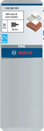Carotă Bosch PRO SDS max-5 55 mm pentru găurire în zidărie.