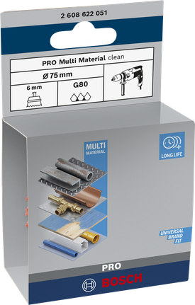 Perie de curățare cupă Bosch PRO Multi Material 75×1 mm.