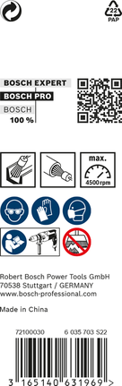 Perie de sârmă înnodată Bosch PRO Metal cu capăt gros, 19 mm.