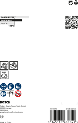 Roată de șlefuit din oțel inoxidabil Bosch PRO 100 x 0,3 mm.