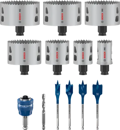 Set carotă Bosch PRO Multi Material PC Plus, 13 buc.