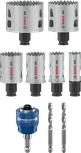 Set de carote Bosch PRO Multi Material PC Plus, sortiment de 9 bucăți.