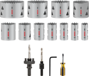 Set de carote multimaterial Bosch PRO, 17 bucăți, pentru tăiere.