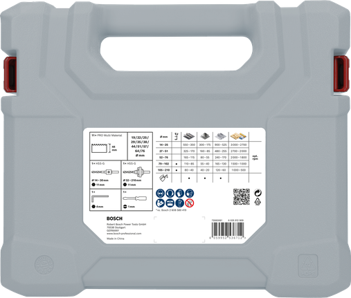 Set carotă Bosch PRO multimaterial 17 buc.
