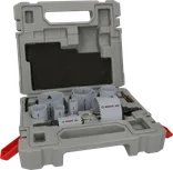 Set de carote multimaterial Bosch PRO, 17 bucăți în cutie.
