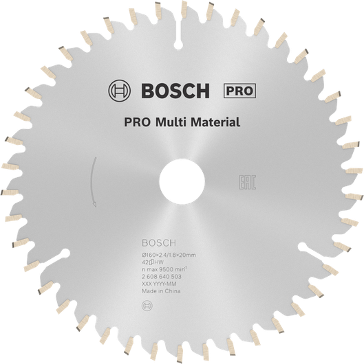 Lamă de ferăstrău circular multimaterial Bosch PRO 160 mm.
