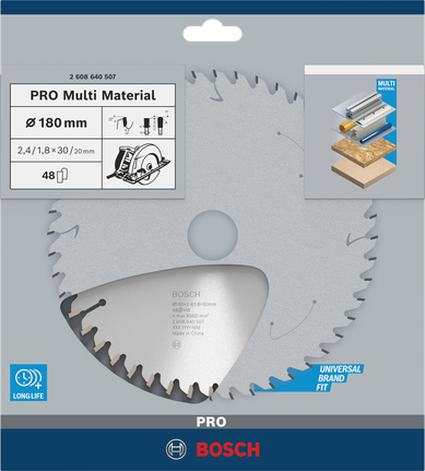 Lamă de ferăstrău multimaterial Bosch PRO 180 mm.