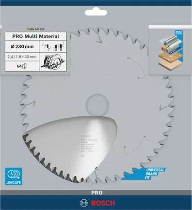 Lamă de ferăstrău Bosch PRO Multi Material 230×2,4×30 mm.