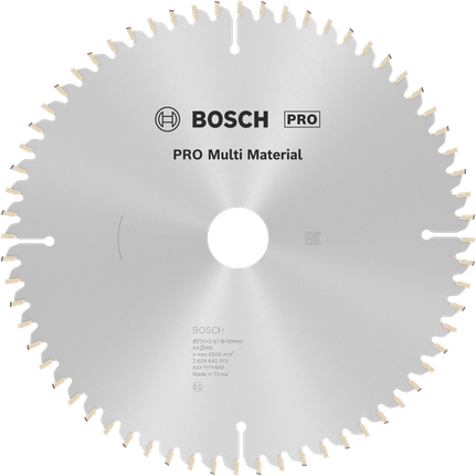 Lamă de ferăstrău circular multimaterial Bosch PRO, 230 mm, 64 dinți.