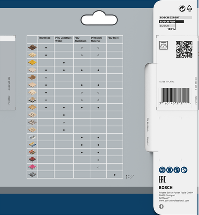 Lamă de ferăstrău circular Bosch PRO Multi Material 130 x 2 x 20 mm.