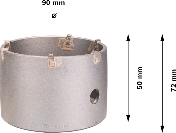 Bosch PRO SDS plus-5 Core cu 6 tăietoare, 90 mm.