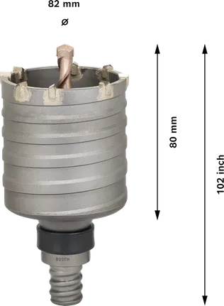Carotă Bosch PRO SDS max-5 82 mm cu 8 dinți.