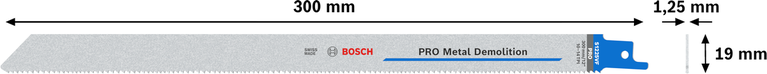 Lamă Bosch PRO Metal Demolition S1225VF BIM, 300 mm.