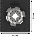 Lamă de șlefuit profile Bosch PRO AUZ 70 G, 70x65 mm.