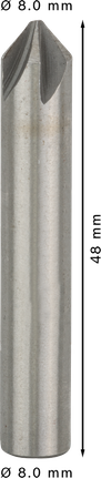 Burghiu conic Bosch PRO Steel HSS 8x48 mm pentru M4.