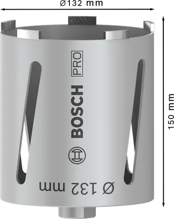 Freză de carote Bosch PRO, uscată, 132 x 150 mm, G 1/2 inch.