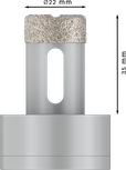 Cuțit de freză ceramică uscat Bosch PRO 22x35 mm X-Lock.