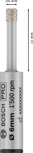 Burghiu ceramic uscat Bosch PRO 6 mm pentru plăci ceramice.
