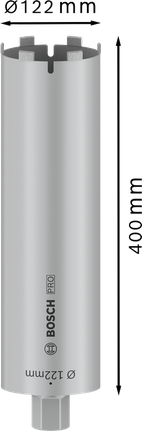 Cuțit de carotare Bosch PRO, uscat, 122x400mm, 1 1/4 inch UNC.