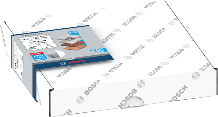 Disc de tăiere diamantat Bosch PRO Multi Material 180×22,23 mm, pachet.