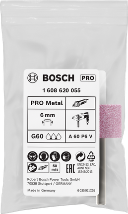 Set de spițe cu montare Bosch PRO din oțel, cilindrice G60, 25×20 mm.