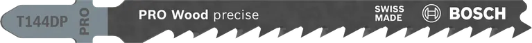 Lamă de ferăstrău vertical Bosch PRO Wood precise T144DP pentru tăieri curate din lemn.