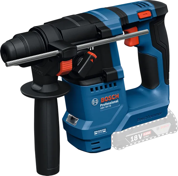 Ciocan rotopercutor Bosch GBH 18V-18 cu mâner lateral.