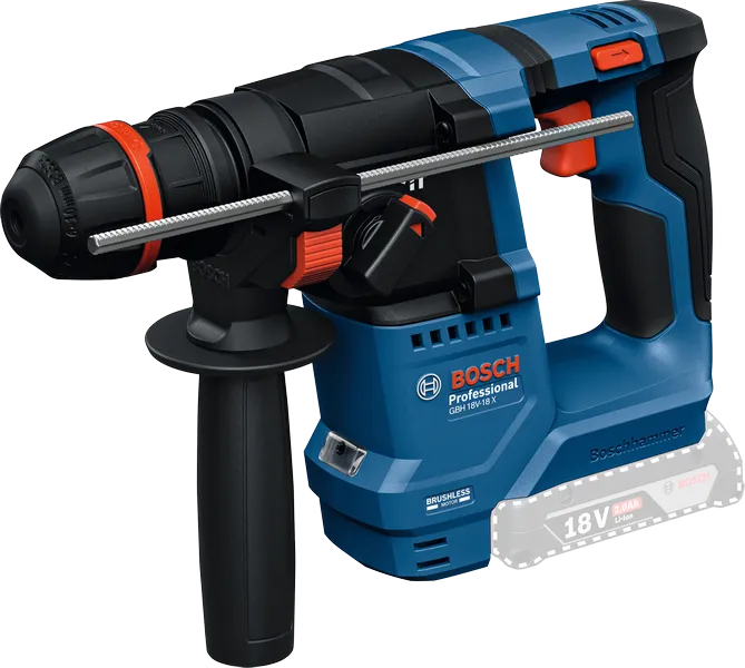 Ciocan rotopercutor fără fir Bosch GBH 18V-18 X cu ONECHUCK.