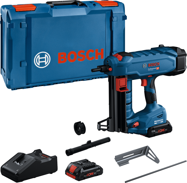 Kit de batut cuie fără fir Bosch GNB 18V-40 cu husă.