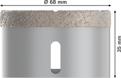 Cuțit de freză ceramică uscat Bosch PRO 68x35 mm X-LOCK.