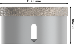 Cuțit ceramic uscat Bosch PRO X-Lock 75 x 35 mm.