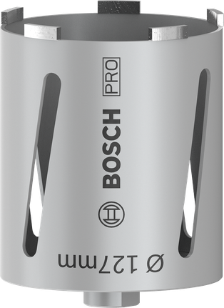 Mașină de tăiat carote Bosch PRO, uscată, 127 mm, cu 6 segmente.