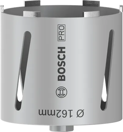 Freză de carote Bosch PRO, uscată, 162 mm, pentru tijă G 1/2 inch.